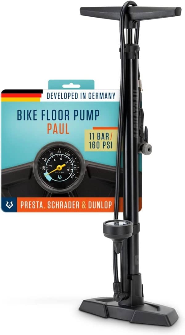 Alphatrail Floor Pump Paul - For all Valves 160 PSI / 11 Bar