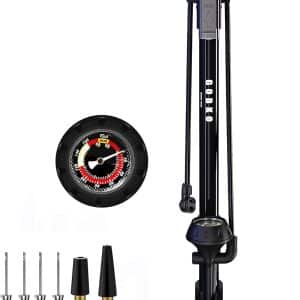 GOBKO Floor Bicycle Pump with Gauge Both Presta and Schrader